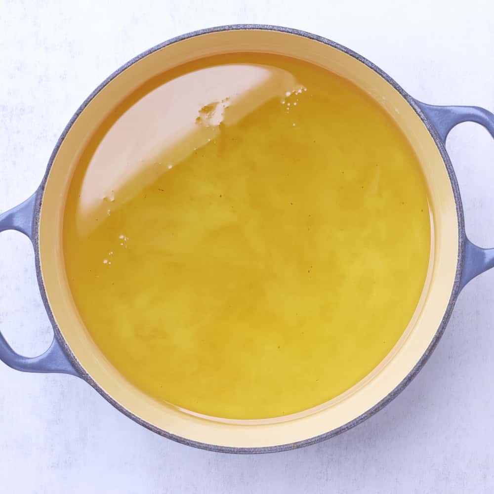 A pot of hot oil.