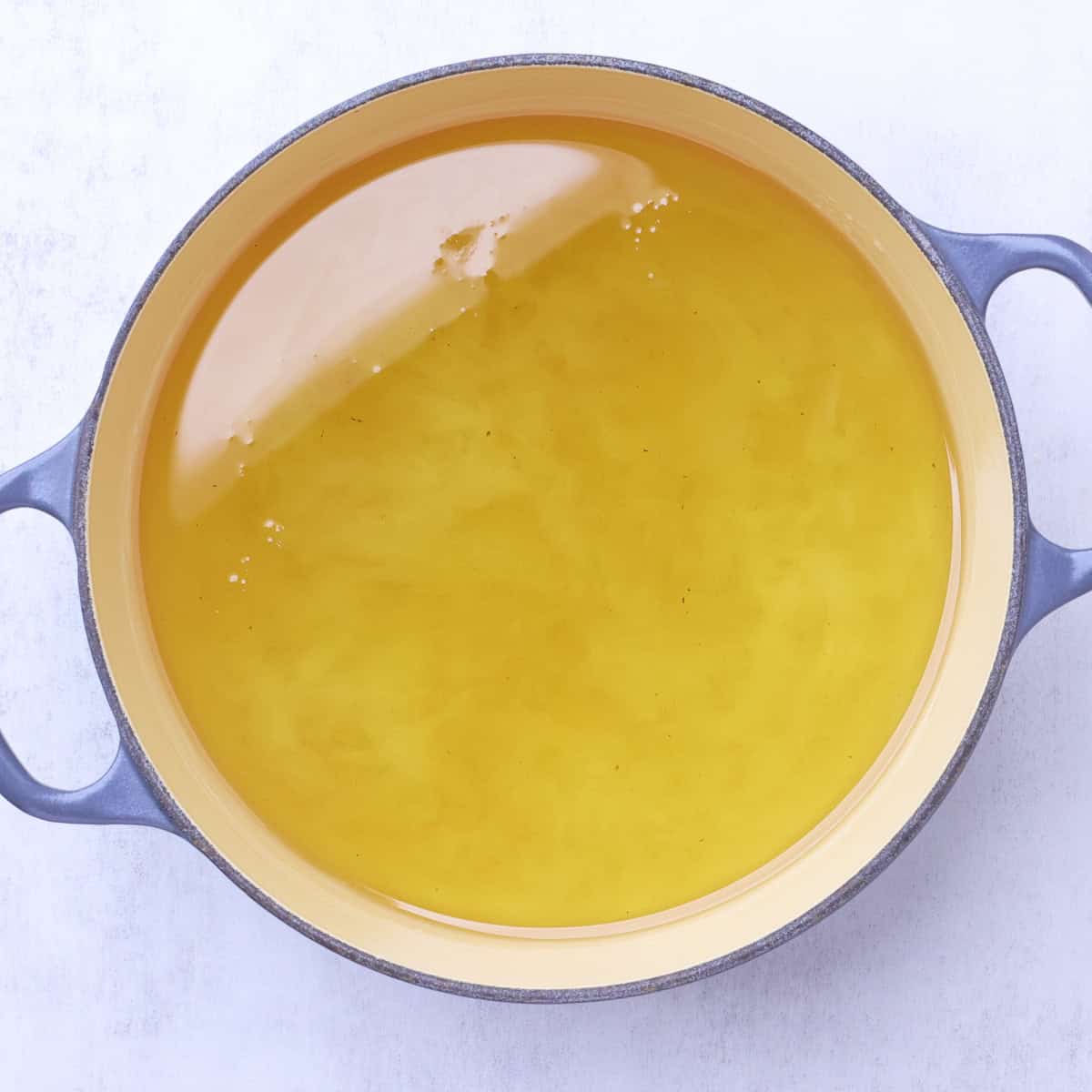 A pot of hot oil.